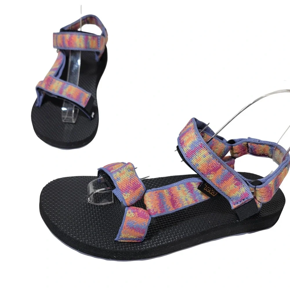 Teva Original Universal Sandals Womens 6 Iridescence Tangerine Multi 1003987